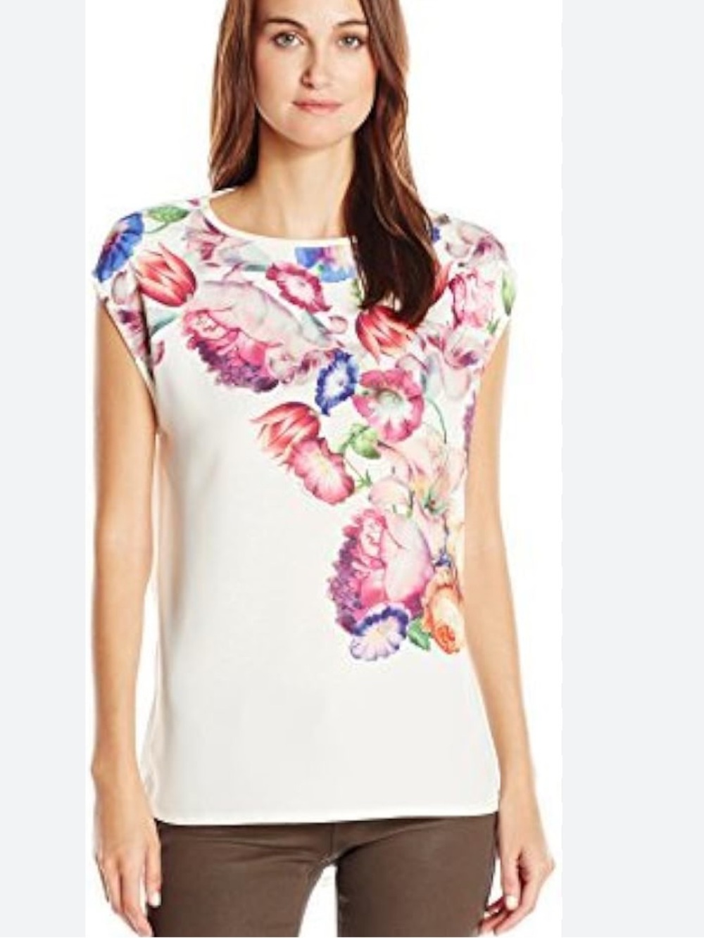 Ted Baker Yoji Tapestry Sleeveless Blouse Size Small
